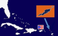 Map of the Caribbean showing location of Anguilla