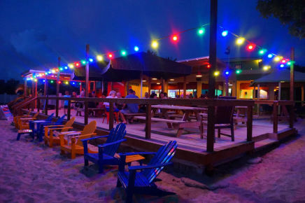 Roy's Bayside Grill in Sandy Ground Anguilla at night
