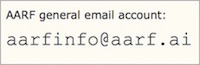 email address of aarf info account