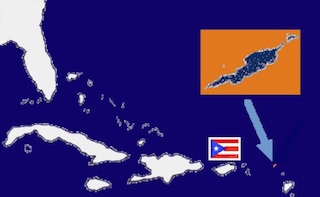 Map of the Caribbean showing Anguilla