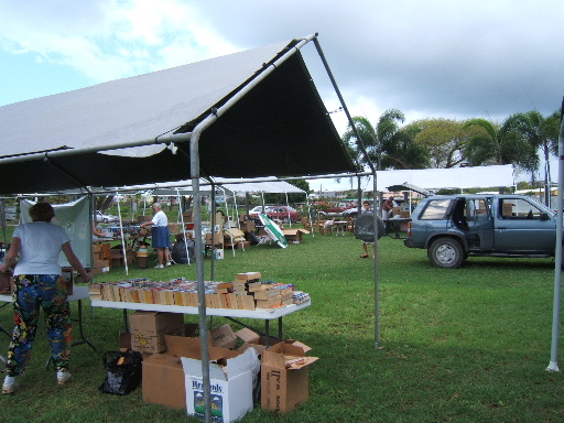 AARF members set up for yard sale