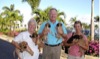 Madeline, Dr. Civic and Sarah hold 6 puppes in 2007. All were taken to the USA for adoption
